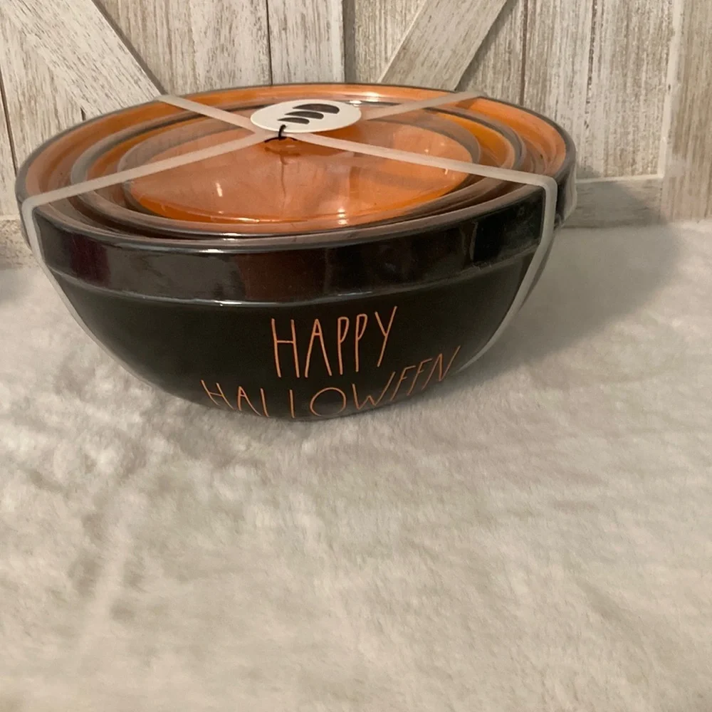 Rae Dunn Treats, Tricks and Happy Halloween Mixing Bowls